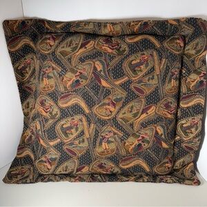PENDING SALE Vintage, Handmade Golf  Tapestry Throw Pillow 20” x 22”